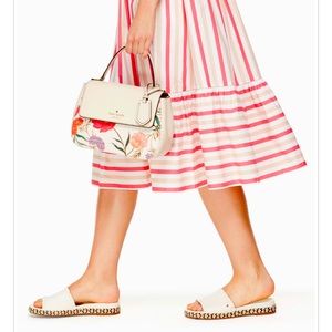 Kate Spade Justina with Floral Spring Fabric Satchel and Shoulder Bag